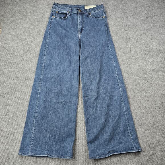 rag & bone Denim - Rag & Bone Jeans Womens 28 Blue Sofie High Rise Ultra Wide Leg Stretch Baggy Y2K